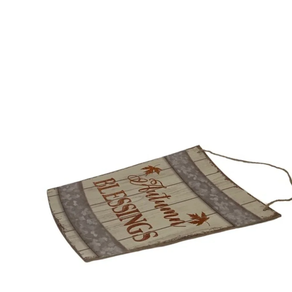 Autumn Wall Hanging Decor Thanksgiving Farmhouse Vintage Style Bucket Shape